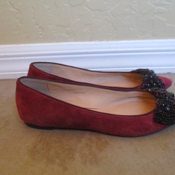Tory Burch "Vanessa" 2 Tone Burgundy 32148450 Flat - Picture 4 of 8